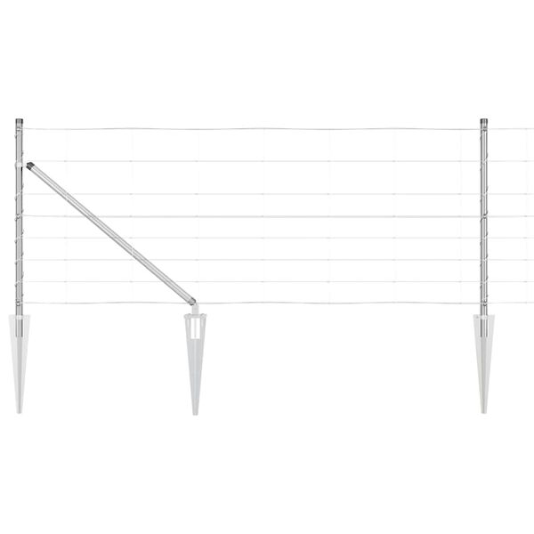 vidaXL Poste de Cerca Galvanizado 25 x 0,8 m A&ccedil;o