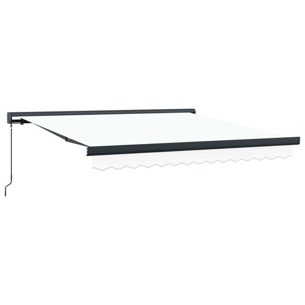 vidaXL Toldo Retr&aacute;til Branco 300 x 250 cm Tecido e Metal