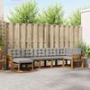 vidaXL Conjunto de Sof&aacute;s para Exterior 7 pcs Cinza Natural e Claro