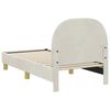 vidaXL Estrutura de Cama para Criança com Cabeceira Creme 70 x 140 cm