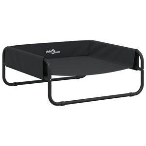 vidaXL Cama para c&atilde;es elevada tecido oxford e a&ccedil;o antracite