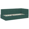 vidaXL Estrutura de Cama de Canto Verde Escuro 90 cm x 190 cm Veludo