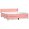 vidaXL Cama com molas/colch&atilde;o 160x200 cm veludo rosa