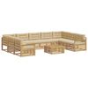 vidaXL Conjunto de Sof&aacute;s para Exterior 10 unid. Branco e Bege