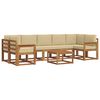 vidaXL Conjunto de Sof&aacute;s para Exterior 8 unid. Natural e Bege