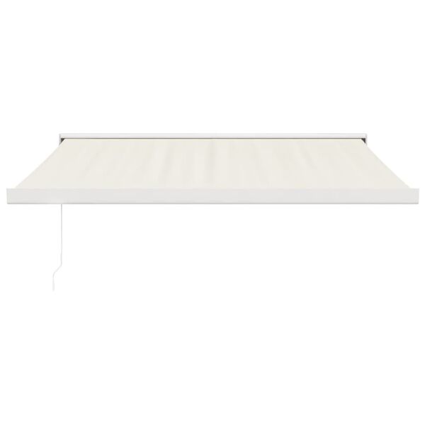 vidaXL Toldo retr&aacute;til 3,5x2,5 m tecido e alum&iacute;nio cor creme