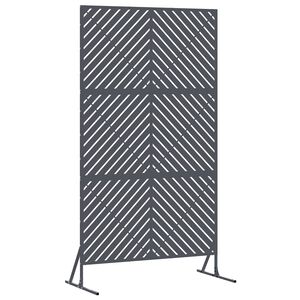 vidaXL Protetor de Privacidade 100 x 50 x 180 cm A&ccedil;o Antracite