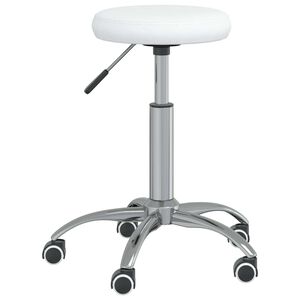vidaXL Cadeira de jantar couro artificial branco