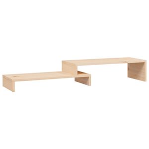 vidaXL Suporte para monitor (52-101)x22x14 cm madeira de pinho maci&ccedil;a