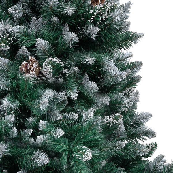 vidaXL &Aacute;rvore de Natal artificial com pinhas e neve branca 180 cm