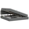 vidaXL Cama com arruma&ccedil;&atilde;o e colch&atilde;o Cinzento-Escuro 200 x 200 cm