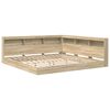 vidaXL Cama com Estante com cabeceira Carvalho sonoma 180 x 200 cm