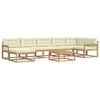 vidaXL Conjunto de Sof&aacute;s para Exterior 8 unid. Branco e Creme