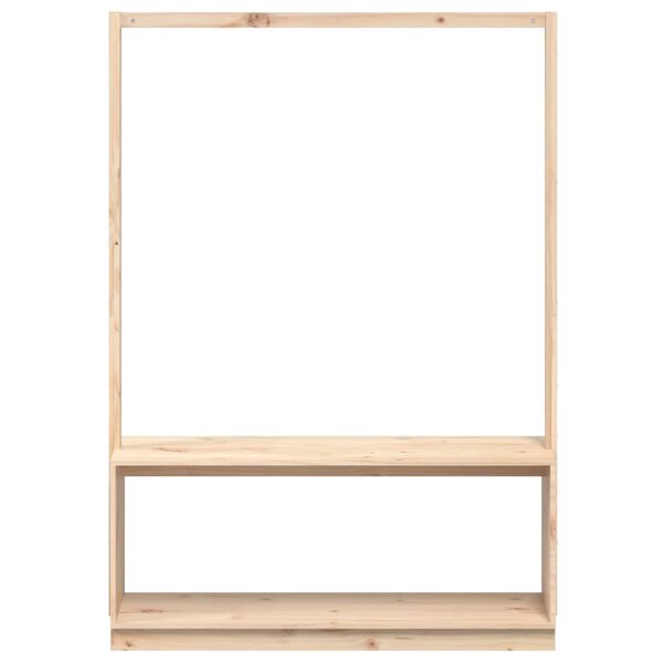 vidaXL Suporte de roupas com sapateira 113x40x157,5 cm pinho maci&ccedil;o