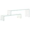 vidaXL 2pcs conjunto mesas centro 90x30x20/110x30x40cm vidro temperado