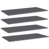 vidaXL Prateleiras estante 4pcs 100x50x1,5cm contrap. cinza brilhante