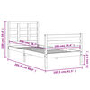 vidaXL Estrutura de cama com cabeceira 100x200 cm madeira maciça