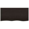 vidaXL Tampo de mesa 100x50x(2-6) cm carvalho tratado castanho-escuro