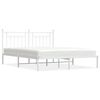 vidaXL Estrutura de cama com cabeceira 180x200 cm metal branco