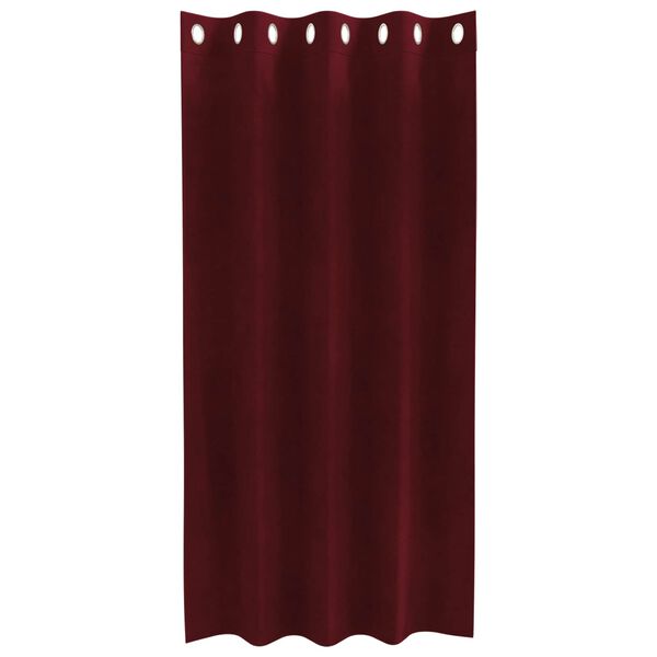 vidaXL Cortinas opacas 2 pcs Vinho Vermelho 140 x 175 cm Veludo