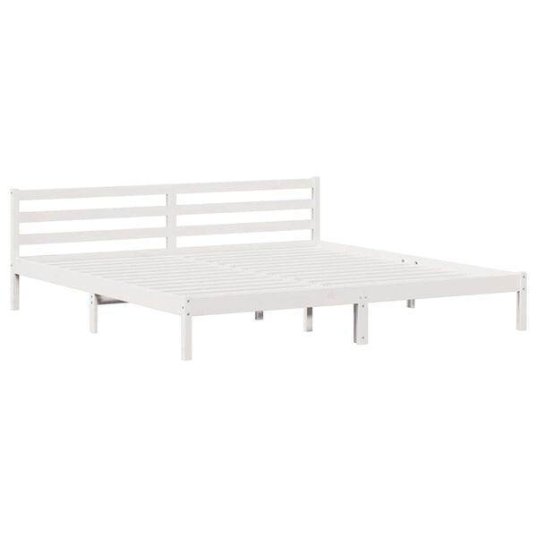 vidaXL Estrutura da Cama com cabeceira Branco 208.6 x 157.6 x 69.4 cm