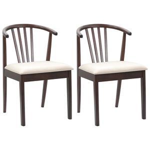 vidaXL Cadeira de jantar 2 pcs Marrom claro e claro
