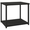 vidaXL Mesa de apoio 55x45x49 cm vime PE preto