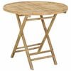 vidaXL Mesa de Jardim Natural 80 x 70 cm Bambu