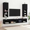 vidaXL Conjunto de m&oacute;vel de TV 2 pcs Carvalho Preto 30,5 x 30 x 102 cm