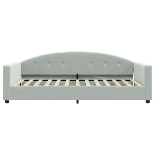 vidaXL Sof&aacute;-cama 100x200 cm veludo cinzento-claro