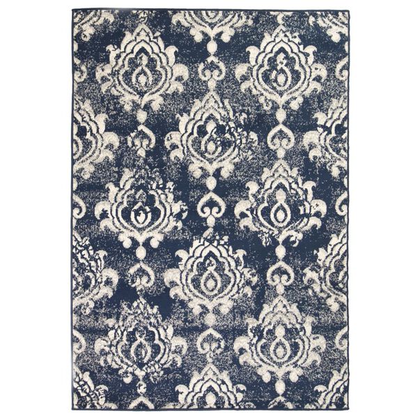 vidaXL Tapete moderno com design de caxemira 80x150 cm bege/azul