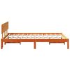 vidaXL Estrutura da Cama com cabeceira Marrom Cera 120 x 200 cm