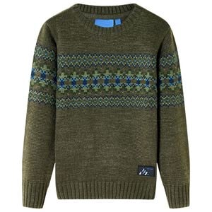 vidaXL Camisola de malha para crian&ccedil;a cor caqui 92