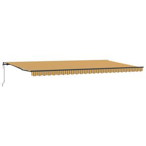 vidaXL Toldo retr&aacute;til Multicolor 600 &times; 300 cm Tecido e Alum&iacute;nio