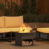 vidaXL Fire Pit Preto 50 x 50 x 40 cm A&ccedil;o