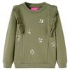 vidaXL Sweatshirt para crian&ccedil;a cor caqui 92