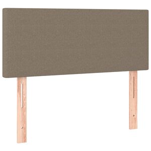 vidaXL Cabeceira de cama tecido 90x5x78/88 cm cinzento-acastanhado