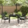 vidaXL Conjunto de Jantar para Jardim 3 pcs Castanho Rattan Sintético