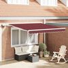 vidaXL Toldo retr&aacute;til manual com luz LED 300x250 cm bord&ocirc;
