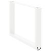 vidaXL P&eacute;s para mesa de centro em formato de U, 2 pe&ccedil;as, branco, 60x (42-43) cm, a&ccedil;o