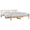 vidaXL Estrutura da Cama com cabeceira Natural 200 x 200 cm