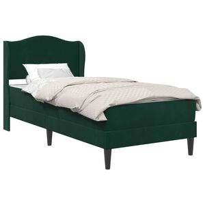 vidaXL Estrutura da Cama 2 unid. Verde-Escuro 90 x 190 cm Veludo