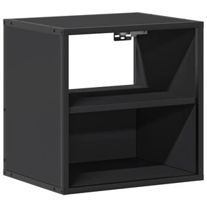 vidaXL Mesa de cabeceira de parede 40x31x39,5 cm preto