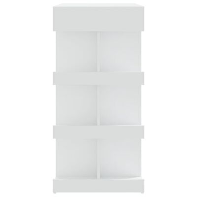 vidaXL Mesa de bar c/ prateleiras 100x50x101,5 cm contraplacado branco