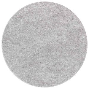 vidaXL Tapete Shaggy Antiderrapante Cinzento 90 x 90 cm PP