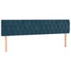 vidaXL Cama box spring c/ colch&atilde;o/LED 200x200 cm veludo azul-escuro