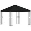 vidaXL Gazebo 3 x 3 m Preto Poli&eacute;ster e A&ccedil;o 190 gsm