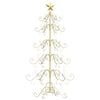 vidaXL &Aacute;rvore de Natal de metal Ouro 150 cm A&ccedil;o com Revestimento em P&oacute;
