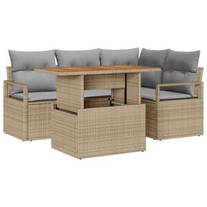vidaXL Conjunto de Sof&aacute; de Jardim 5 unid. 4-N&uacute;mero de lugares
