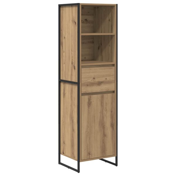 vidaXL Gabinete de Livros Carvalho Artesanal 43 x 36 x 150.5 cm